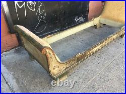Antique Arts & Crafts Chaise Lounge Fainting Couch Sleigh Day Bed Painted Wood