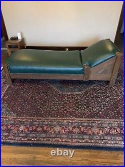 Antique Arts & Crafts Mission Oak Chaise Lounge J. M. Young Style