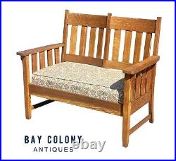 Antique Arts & Crafts / Mission Oak Settee Bench