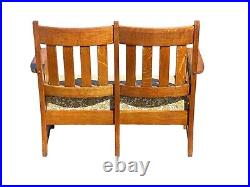 Antique Arts & Crafts / Mission Oak Settee Bench