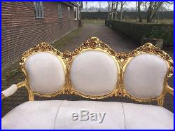 Antique Beautiful Complete Set Sofa/settee/couch +2 Chairs In French Louis XVI