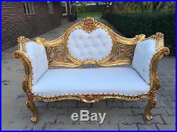 Antique Beautiful Sofa/settee/couch/love Seat In French Louis XVI