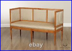 Antique Biedermeier Cherry Frame Box Sofa Settee