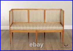 Antique Biedermeier Cherry Frame Box Sofa Settee