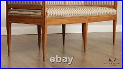 Antique Biedermeier Cherry Frame Box Sofa Settee