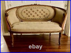 Antique Carved French Provincial Settee