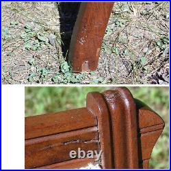 Antique Carved Walnut Victorian Eastlake Settee Loveseat Entry Bench Sofa
