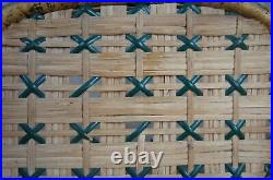 Antique Child's Rattan Cained Bamboo Settee Bench Love Seat Bentwood