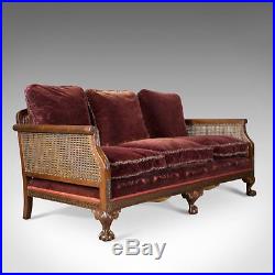 Antique Conservatory Suite, Bergere Sofa & Two Chairs, Edwardian, English c. 1910