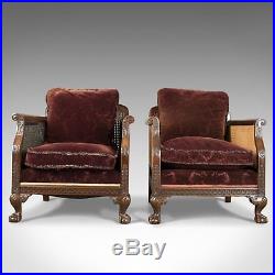 Antique Conservatory Suite, Bergere Sofa & Two Chairs, Edwardian, English c. 1910