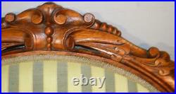 Antique Couch, Victorian Carved Cameo Back Sofa #19774