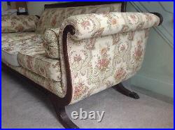 Antique Duncan Phyfe Claw Foot French Style Sofa