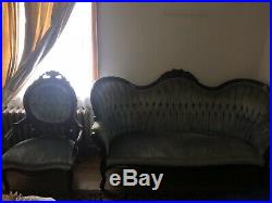 Antique Early 1800s Victorian Couch/Sofa and 1 Chair EXCELLENT CONDITION