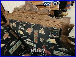 Antique Eastlake Parlor Fainting Couch Sofa Victorian Carved Ornate Chaise 1800s