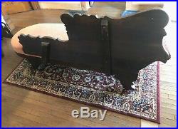 Antique Eastlake Victorian Fainting Couch Chaise Lounge Recamier Circa 1880's