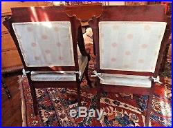 Antique Edwardian Settee Couch Love Seat & 2 Chairs New Upholstery Pickup Only