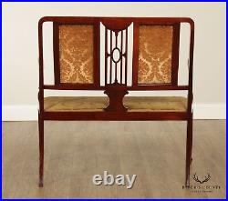 Antique Edwardian Sheraton Revival Inlaid Settee