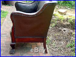 Antique Empire Style Loveseat and Chair Beautiful wood and carvings need work