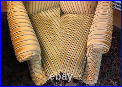 Antique Empire Style Pre-Civil War Velvet Sofa with Swan Detail, Antique Chair