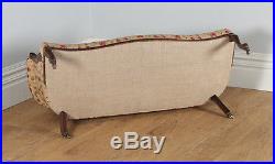 Antique English Edwardian Art Nouveau Carved Mahogany Couch (Circa 1900)