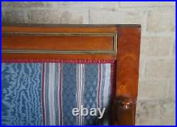Antique English Regency Mahogany Folding Bench Loveseat Sleeper Sofa Campaign