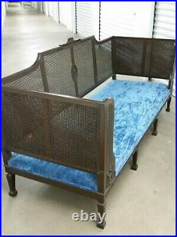 Antique French Bergere Caned Daybed