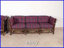 Antique French Dark Oak 1950s / 60s Shell Carved Sofa Daybed