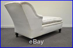 Antique French Empire Style Chaise Lounge Fainting Couch Sofa Bun Feet Recamier
