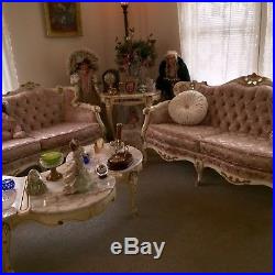 Antique French Gilt Louis XV Rococo 5 piece living room set fabulous condition