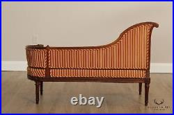 Antique French Louis XVI Style Walnut Chaise Lounge