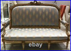 Antique French Love Seat, Settee Parlour Sofa