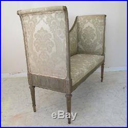 Antique French Painted and Parcel Gilt Louis XVI Style Settee