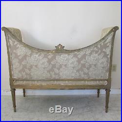 Antique French Painted and Parcel Gilt Louis XVI Style Settee