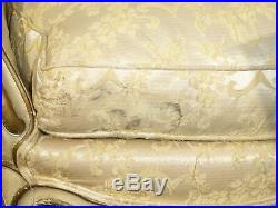 Antique French Provincial Louis XVI Gold Off White Settee Loveseat AS-IS