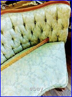 Antique French Provincial Sectional Sofa Settee Curved Corner Couch LoveSeat 1pc