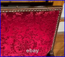 Antique French Renaissance Revival Hunting Style Upholstered Settee/Sofa