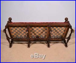Antique French Renaissance Revival Hunting Style Upholstered Settee/Sofa