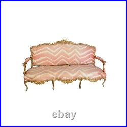 Antique French Sofa with Gold accent