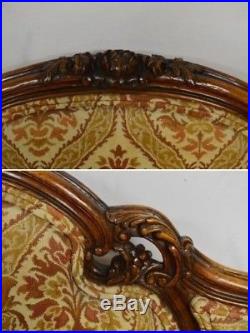 Antique French Style Carved Walnut Settee Loveseat