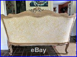 Antique French Style Floral Upholstered Sofa