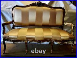 Antique Gold Accent Settee on wheels