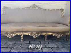 Antique Gold Leaf Settee Sofa
