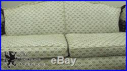 Antique Gothic Victorian Figural Upholstered Sofa Carved Wood Face Couch