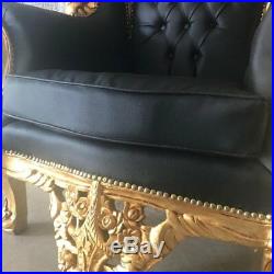 Antique Italian Rococo Throne Chair