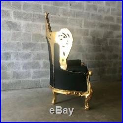Antique Italian Rococo Throne Chair