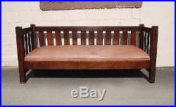 Antique Jm Young Mission Settle Couch Arts And Crafts