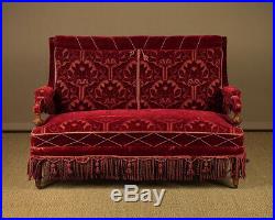 Antique Late 19th. C. Art Nouveau Sofa with Original Upholstery c. 1890