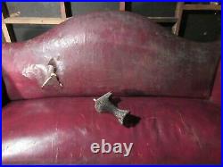 Antique Leather Sofa (Chesterfield loveseat couch)