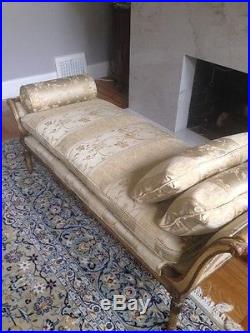 Antique Louis XV style Chaise Longue newly restored and upholstered