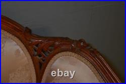 Antique Love Seat, French Carved Settee #21589